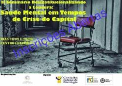 Seminário “Desinstitucionalizando a Loucura” está com inscrições abertas