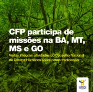 CFP participa de missões na BA, MT, MS e GO
