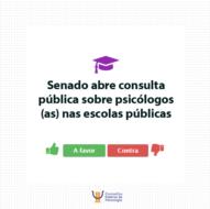 Senado abre consulta pública sobre psicólogos(as) nas escolas públicas
