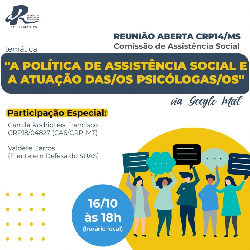 CRPMT participa de discussão do CRPMS sobre atuação de psicólogas(os) na assistência social