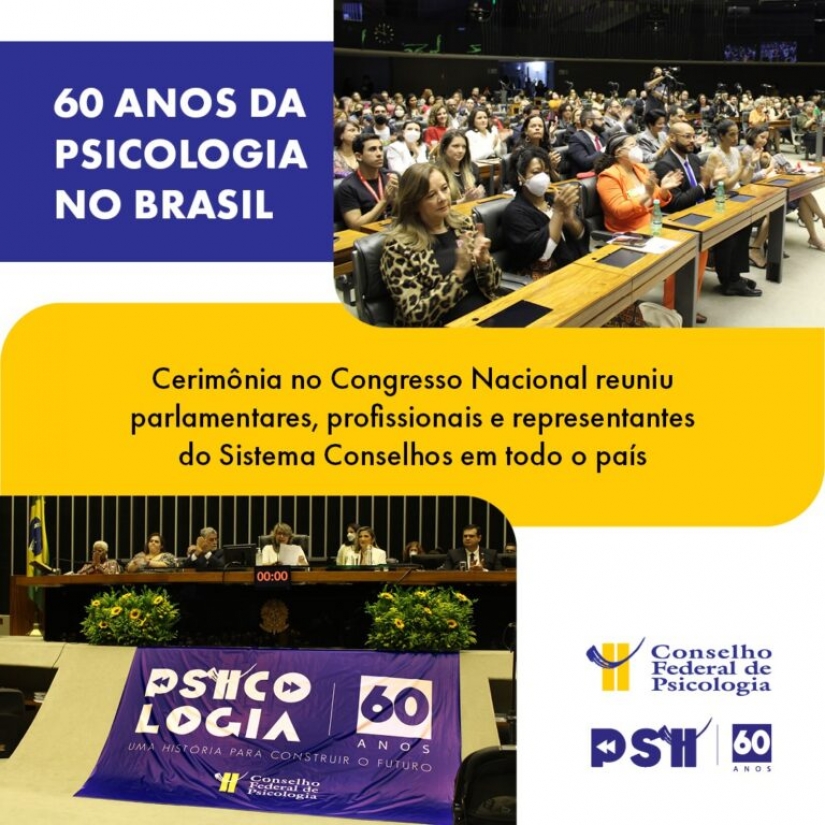 Sessão Solene na Câmara marca celebrações dos 60 anos da regulamentação da Psicologia no Brasil