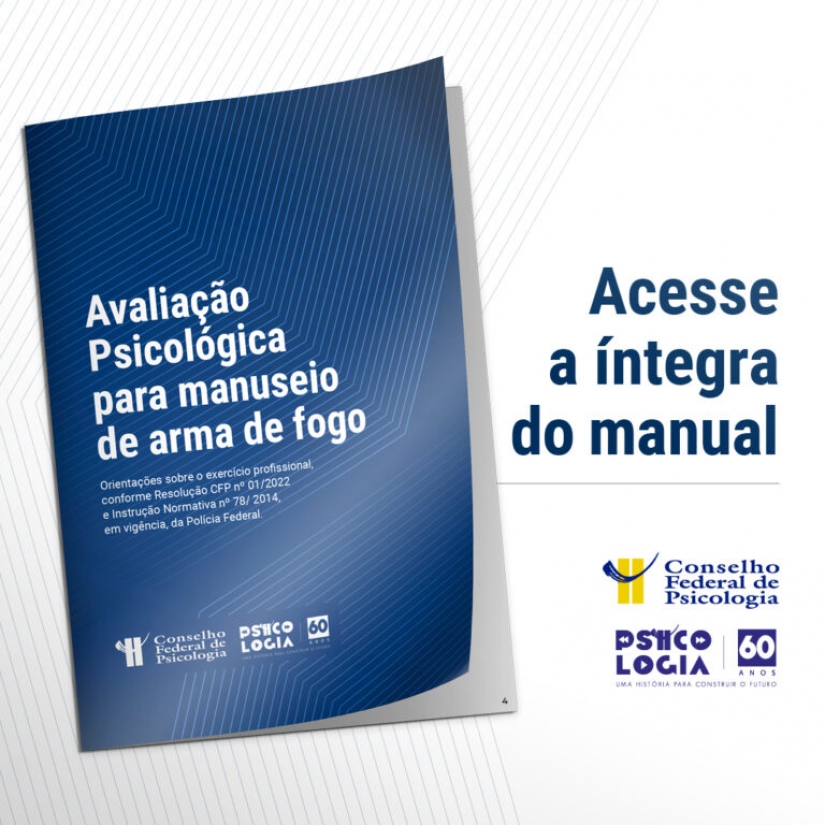 CFP disponibiliza manual orientativo sobre avaliação psicológica para manuseio de arma de fogo