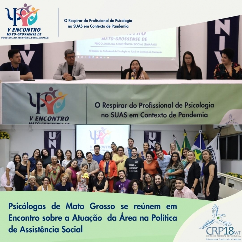 CRP18-MT realiza V Encontro Mato-Grossense de Psicologia na Assistência Social – EMAPAS