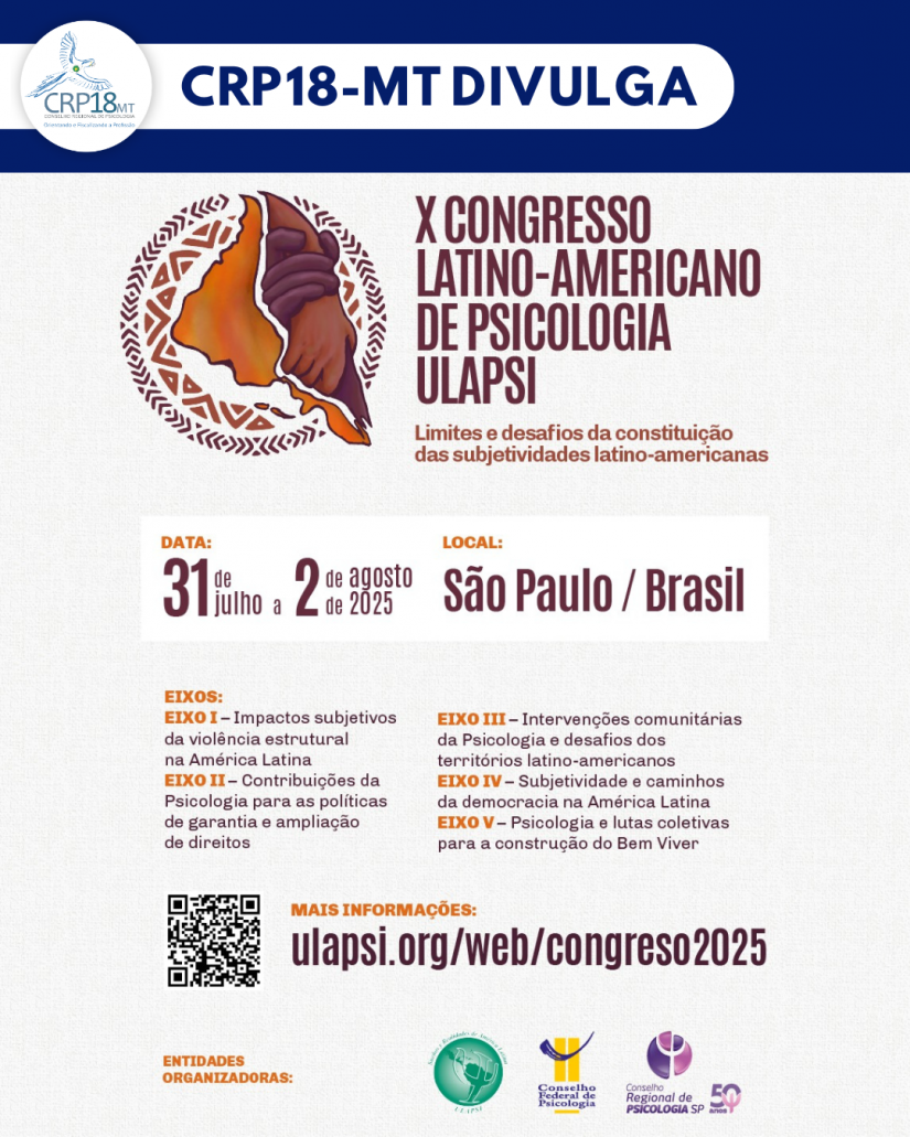 Participe do X Congresso Latino-Americano de Psicologia - ULAPSI 2025