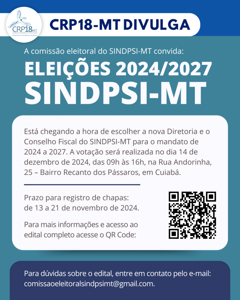 Eleições do Sindicato dos Psicólogos de Mato Grosso: Participe do Processo Eleitoral 2024-2027