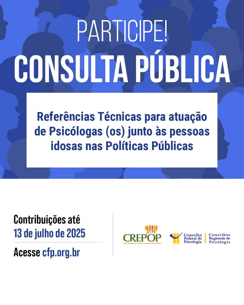 CREPOP disponibiliza para consulta pública Referências Técnicas para atuação junto às pessoas idosas nas Políticas Públicas