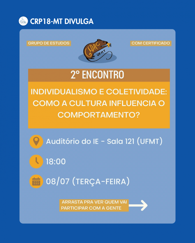 Participe do 2º encontro do GEDAC e aprofunde seus conhecimentos em Análise do Comportamento