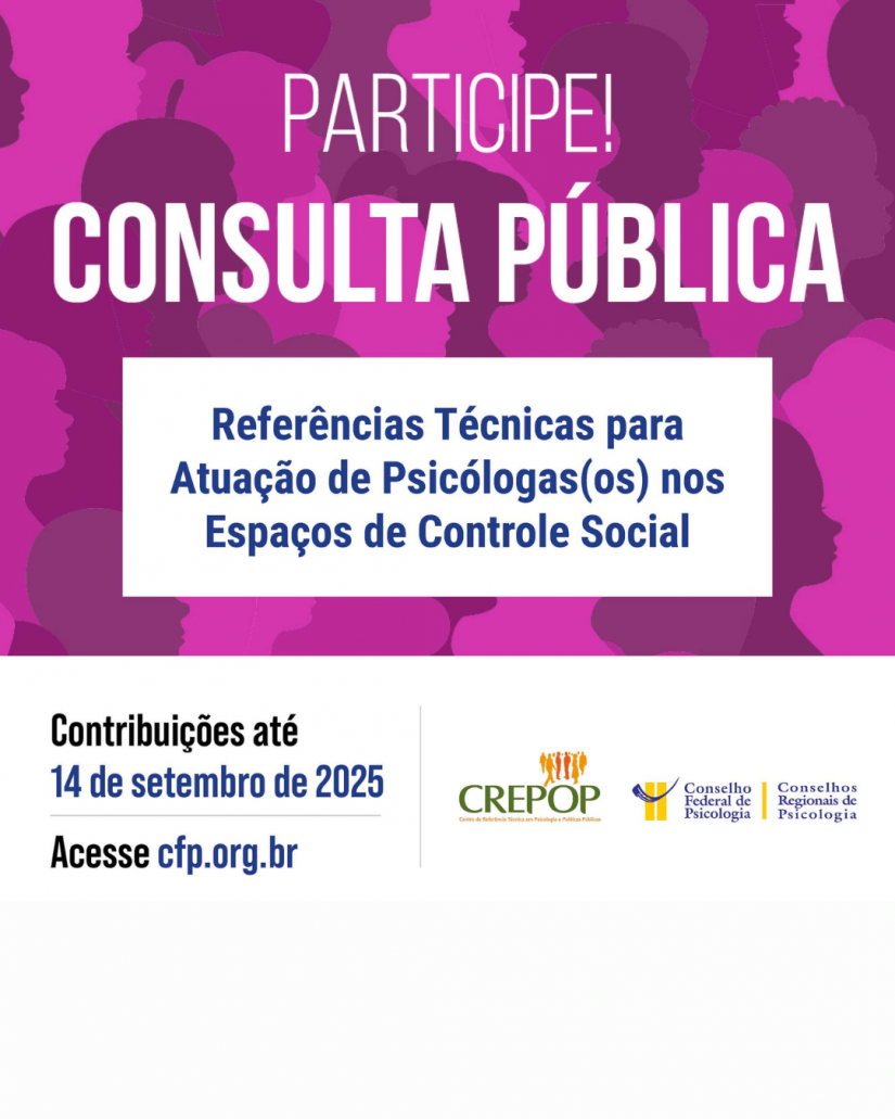 CFP abre consulta pública para elaboração de referência técnica sobre atuação profissional nos espaços de controle social