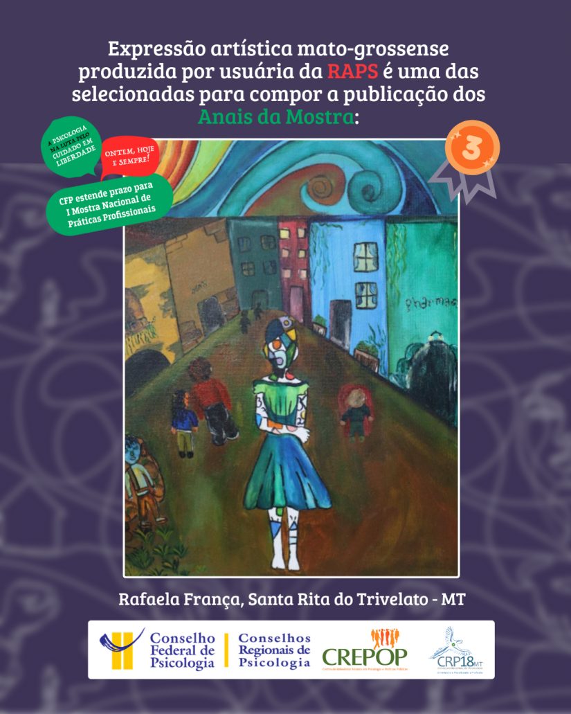 Obra de usuária da RAPS em Mato Grosso é destaque nacional na I Mostra de Práticas Profissionais