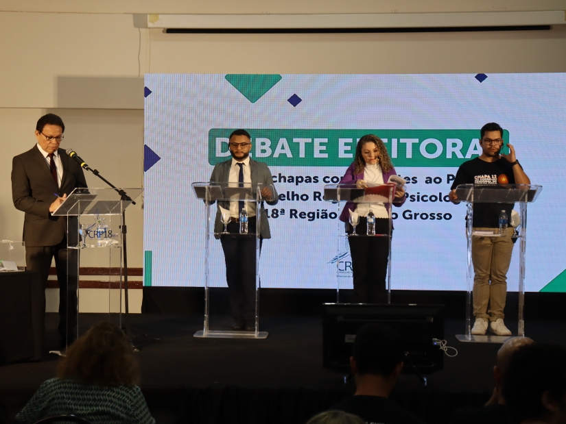 CRP18-MT realizou primeiro Debate Eleitoral entre chapas concorrentes ao Plenário do Conselho Regional de Psicologia da 18ª Região de Mato Grosso 2025