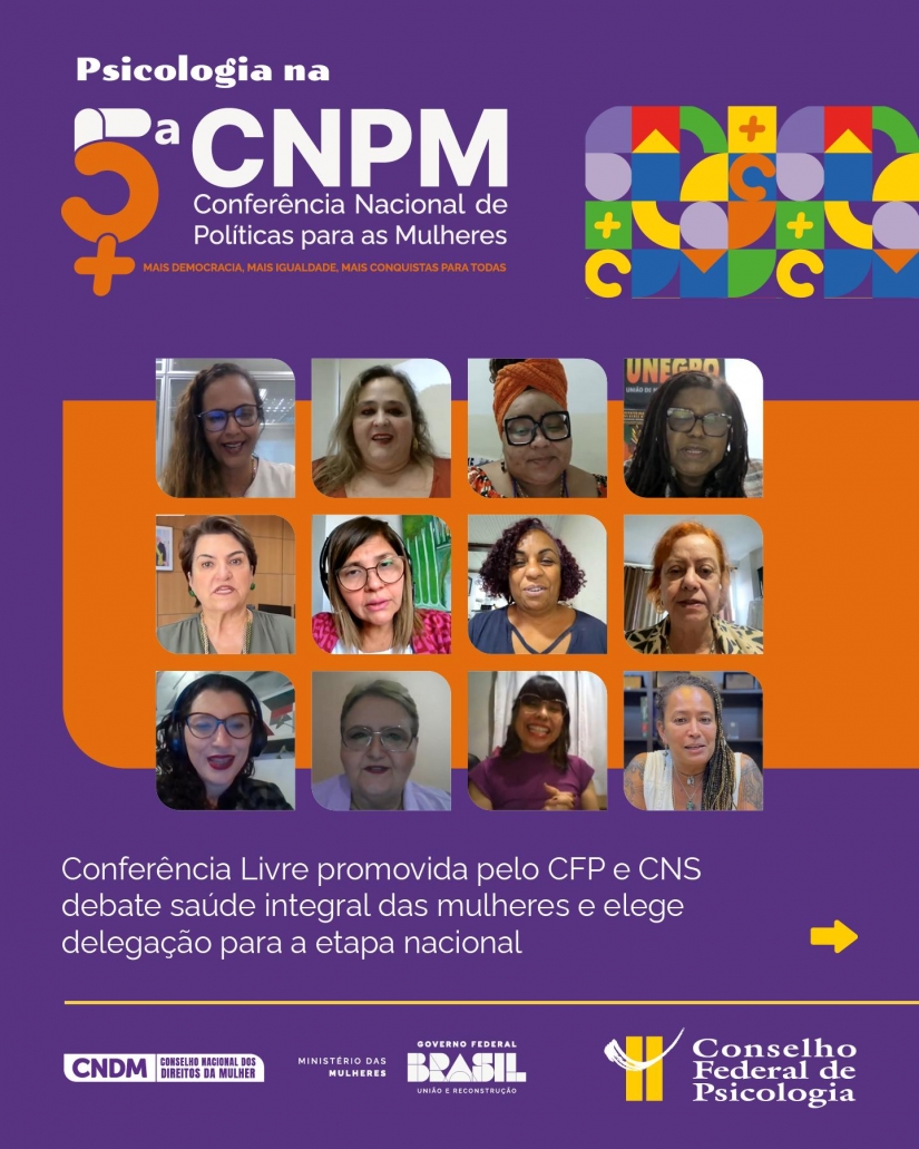 Conferência Livre debate saúde integral e elege delegação da Psicologia e da Saúde para a 5ª CNPM