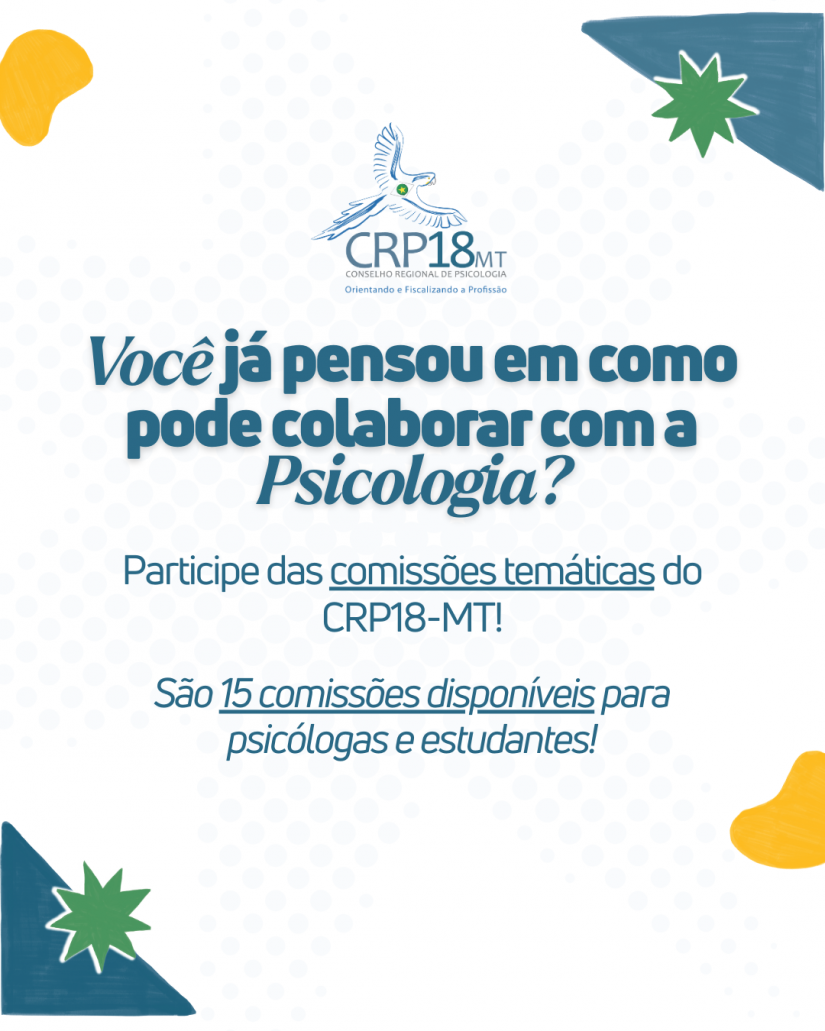 CRP18-MT abre inscrições para 15 Comissões Temáticas