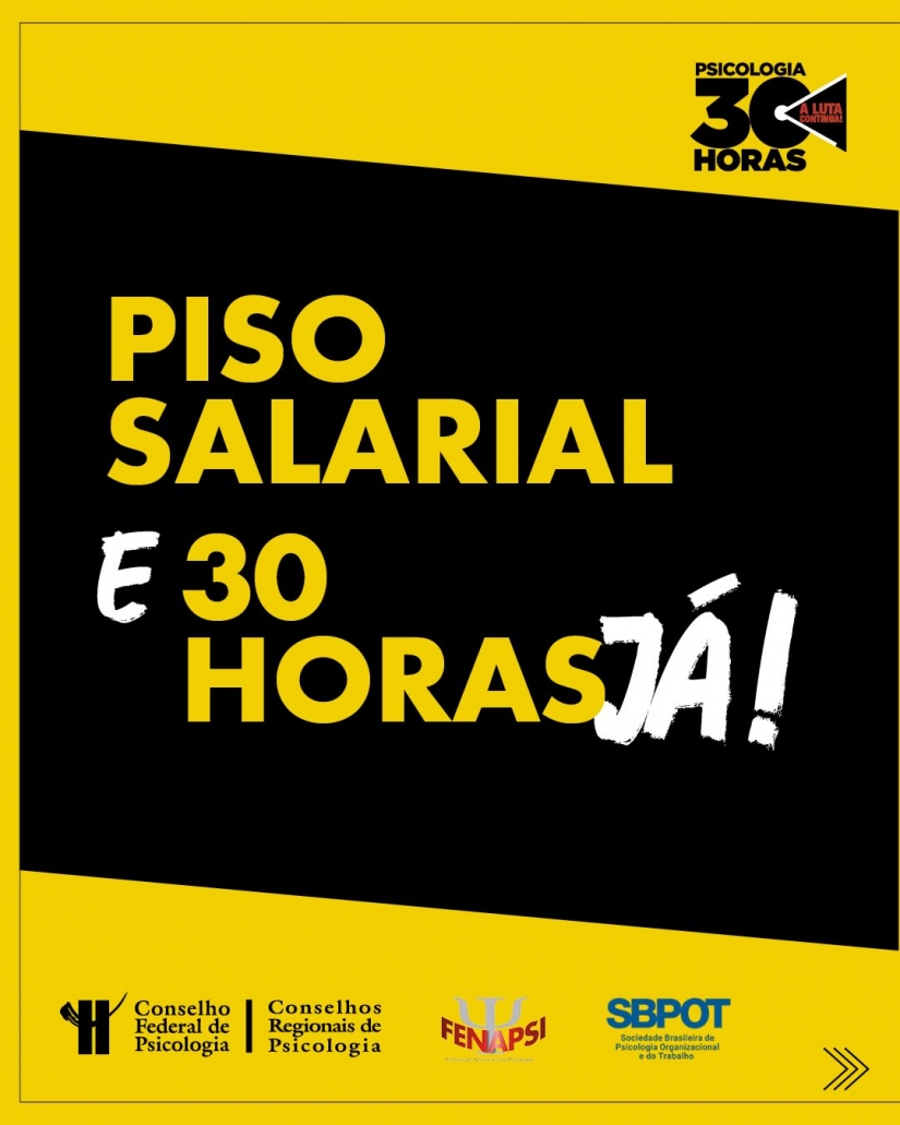 Psicologia intensifica mobilização nacional por piso salarial e jornada de 30 horas semanais