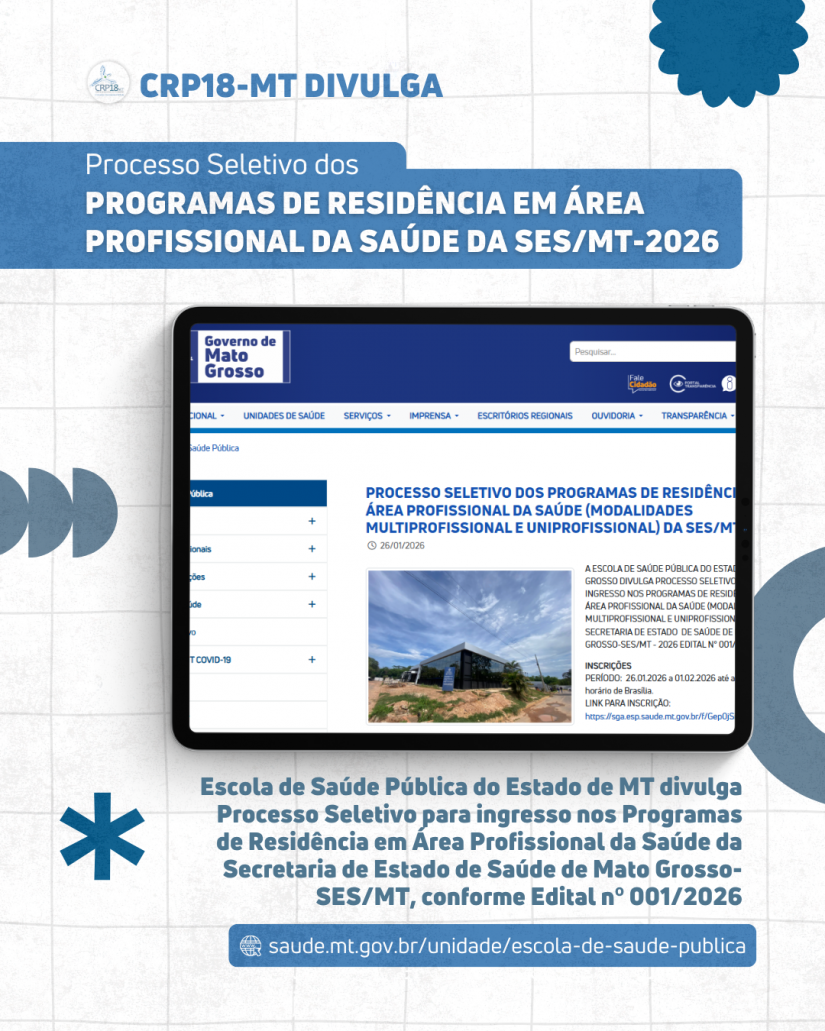Escola de Saúde Pública de MT abre inscrições para Programas de Residência em Saúde da SES/MT (2026) conforme Edital nº 001/2026