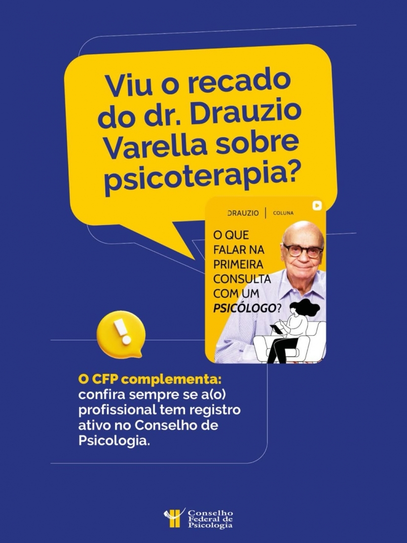 Vai fazer psicoterapia? CFP destaca importância de conferir registro ativo de profissional no Conselho de Psicologia