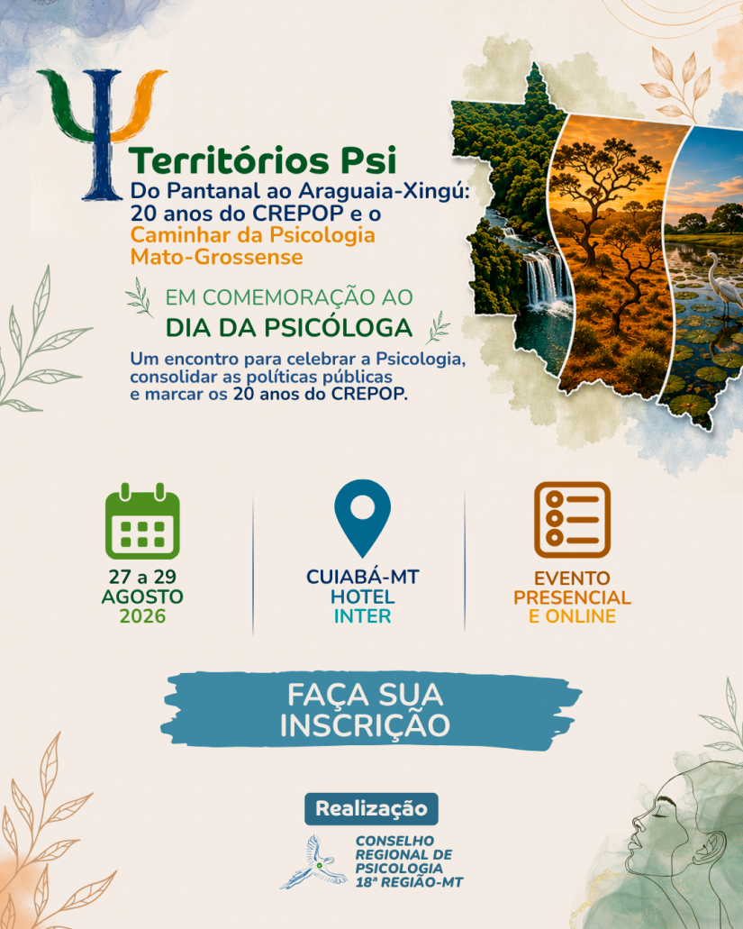 Territórios Psi reúne programação especial em celebração ao Dia da Psicóloga e aos 20 anos do CREPOP