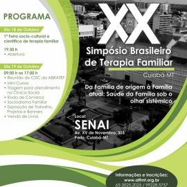 Eventos nacionais sobre Terapia Familiar acontecem na próxima semana