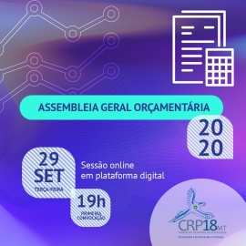 CRPMT informa plataforma para realização da Assembleia Geral Orçamentária