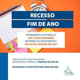 RECESSO DE FIM DE ANO