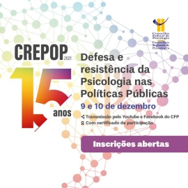 Inscrições abertas: Crepop realiza seminário “Defesa e Resistência da Psicologia nas Políticas Públicas”