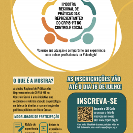 Participe da I Mostra Regional de Práticas de Representantes no Controle Social