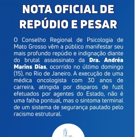 NOTA OFICIAL DE REPÚDIO E PESAR