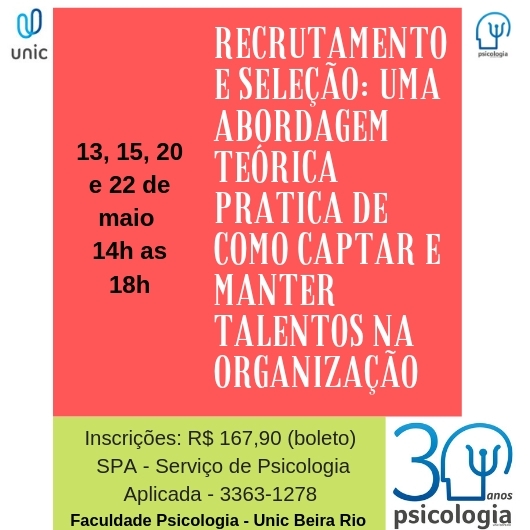 Curso: Recrutamento e Seleção: uma abordagem teórico-prática de como captar e manter talentos na organização