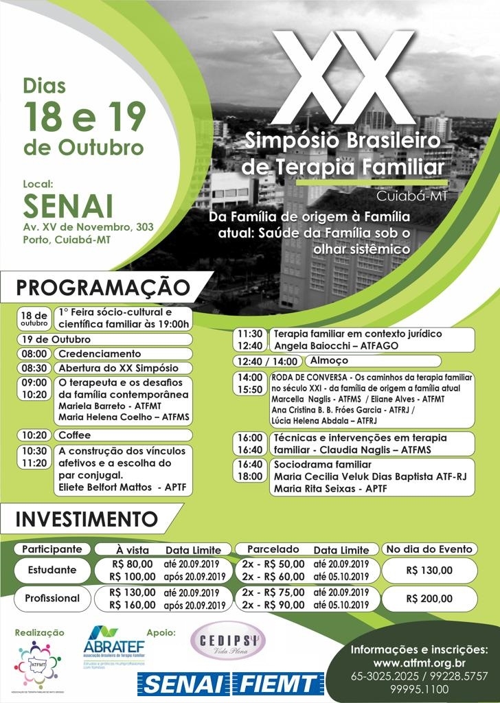 XX Simpósio Brasileiro de Terapia Familiar